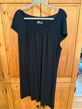 Gilligan & O'Malley Black Sleepwear Top - Elastic Neckline